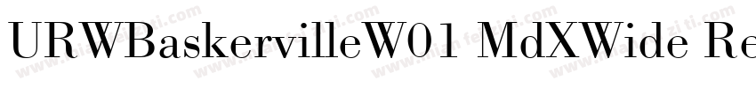 URWBaskervilleW01 MdXWide Regular字体转换